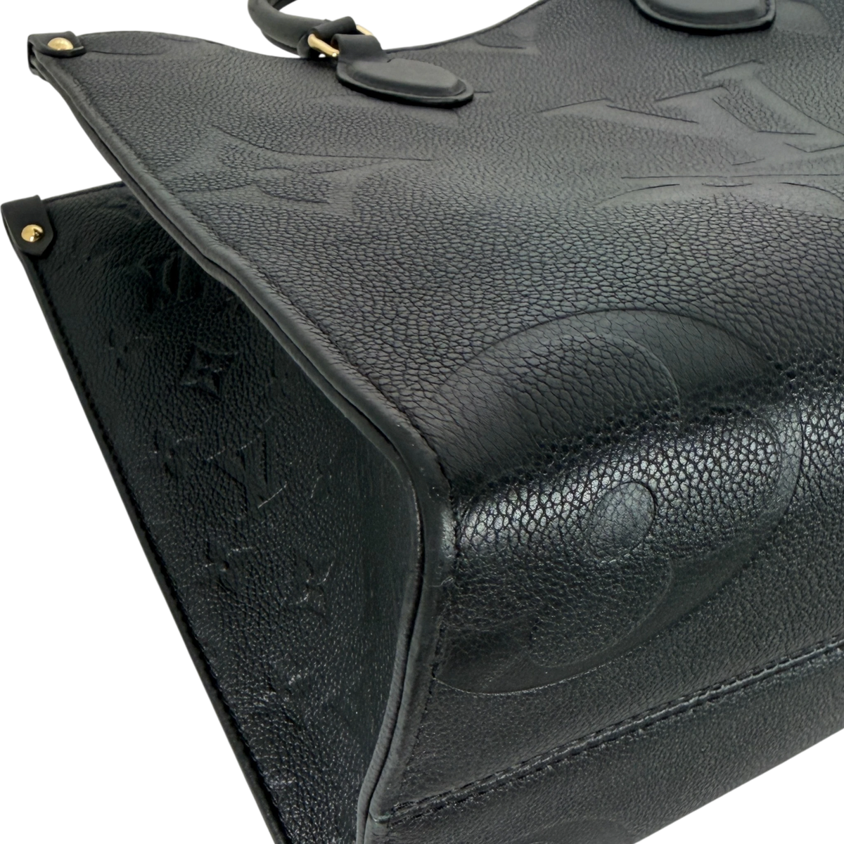 Louis Vuitton OnTheGo MM Monogram Empreinte Leather Black Gold