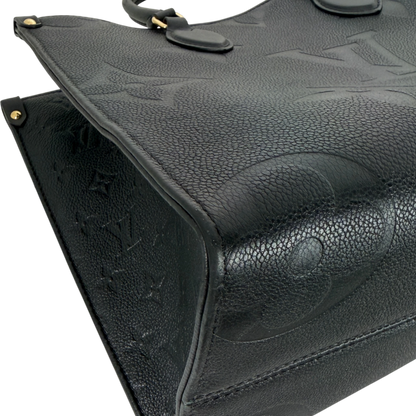 Louis Vuitton OnTheGo MM Monogram Empreinte Leather Black Gold