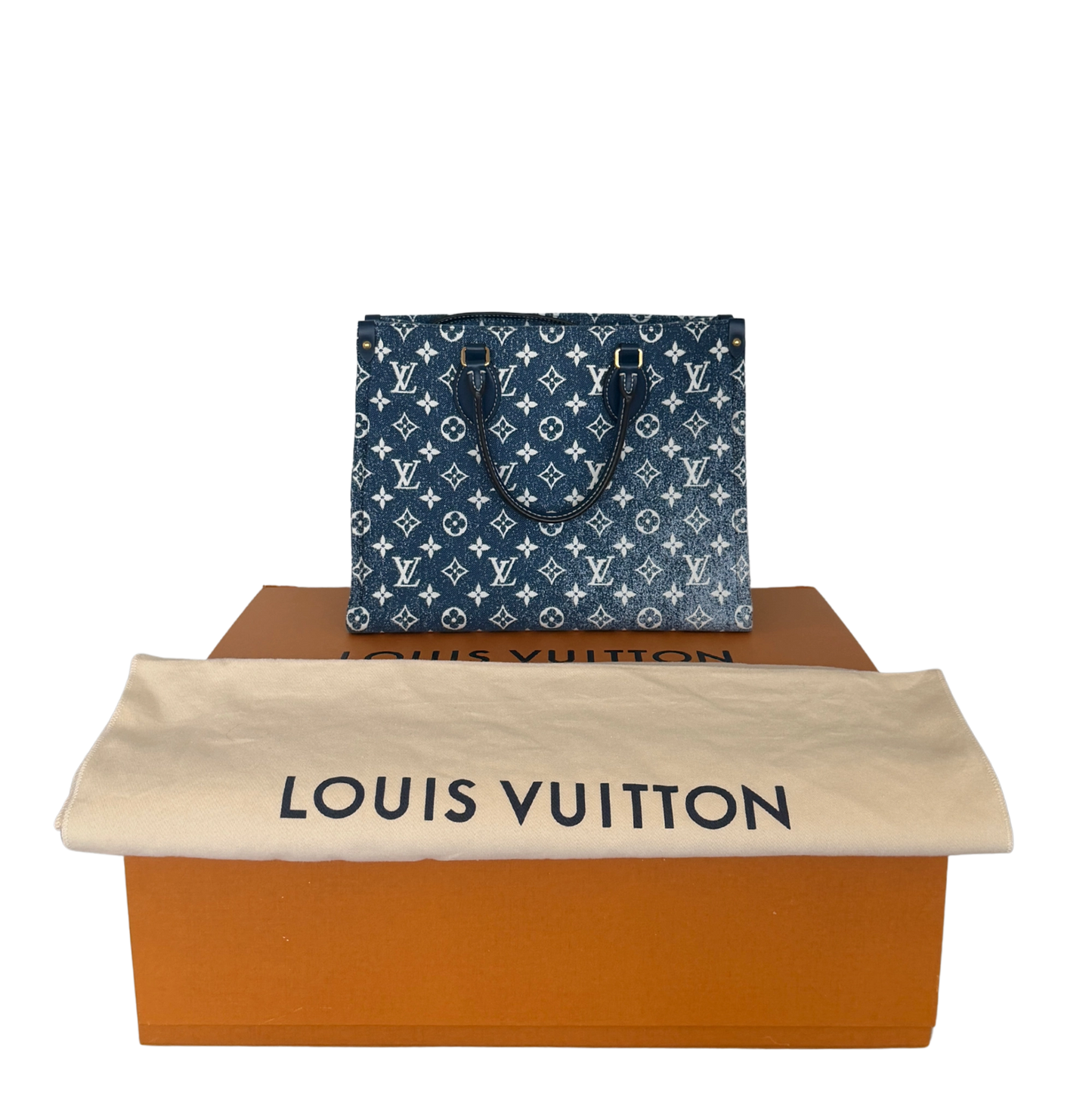 Louis Vuitton Onthego MM bleu Denim M59608 Fullset / neuwertig Louis Vuitton