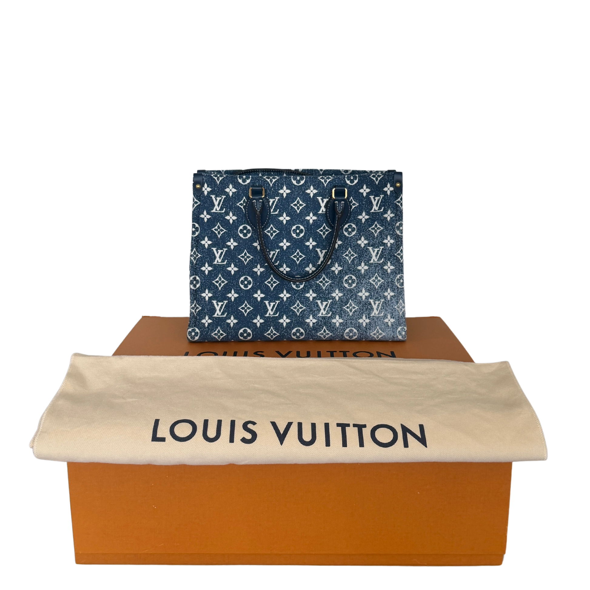 Louis Vuitton Onthego MM bleu Denim M59608 Fullset / neuwertig Louis Vuitton