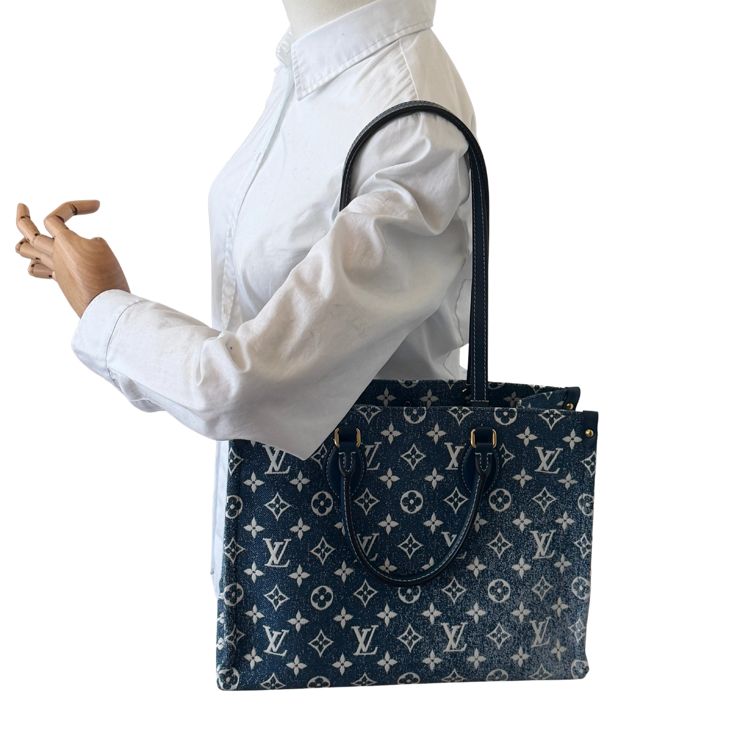 Louis Vuitton Onthego MM bleu Denim M59608 Fullset / neuwertig Louis Vuitton