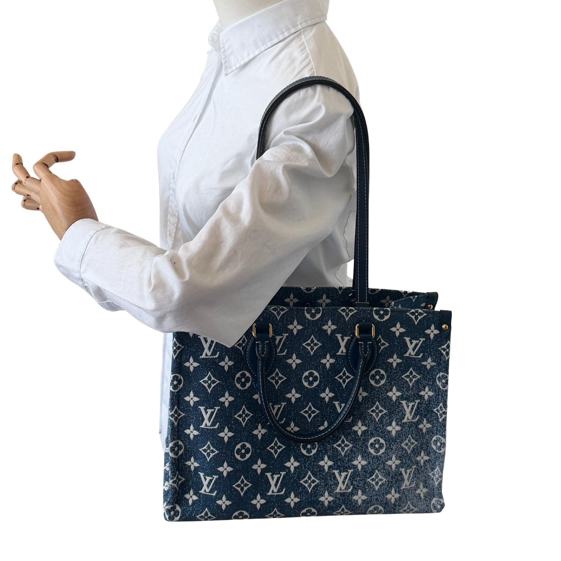 Louis Vuitton Onthego MM bleu Denim M59608 Fullset / neuwertig Louis Vuitton
