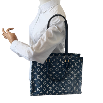 Louis Vuitton Onthego MM bleu Denim M59608 Fullset / neuwertig Louis Vuitton