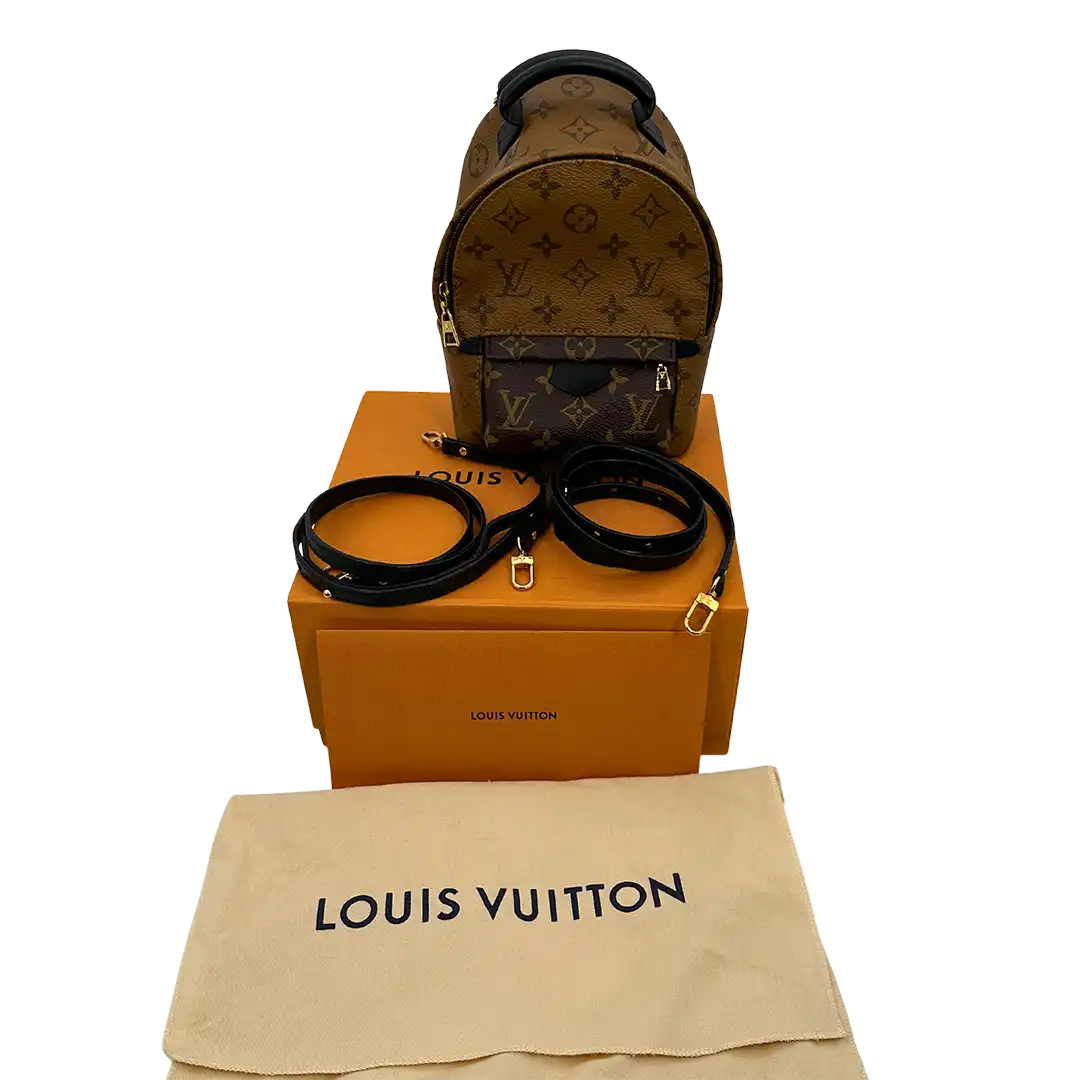 Louis Vuitton Palm Springs Mini Rucksack Reverse Monogram Fullset / sehr gut Louis Vuitton