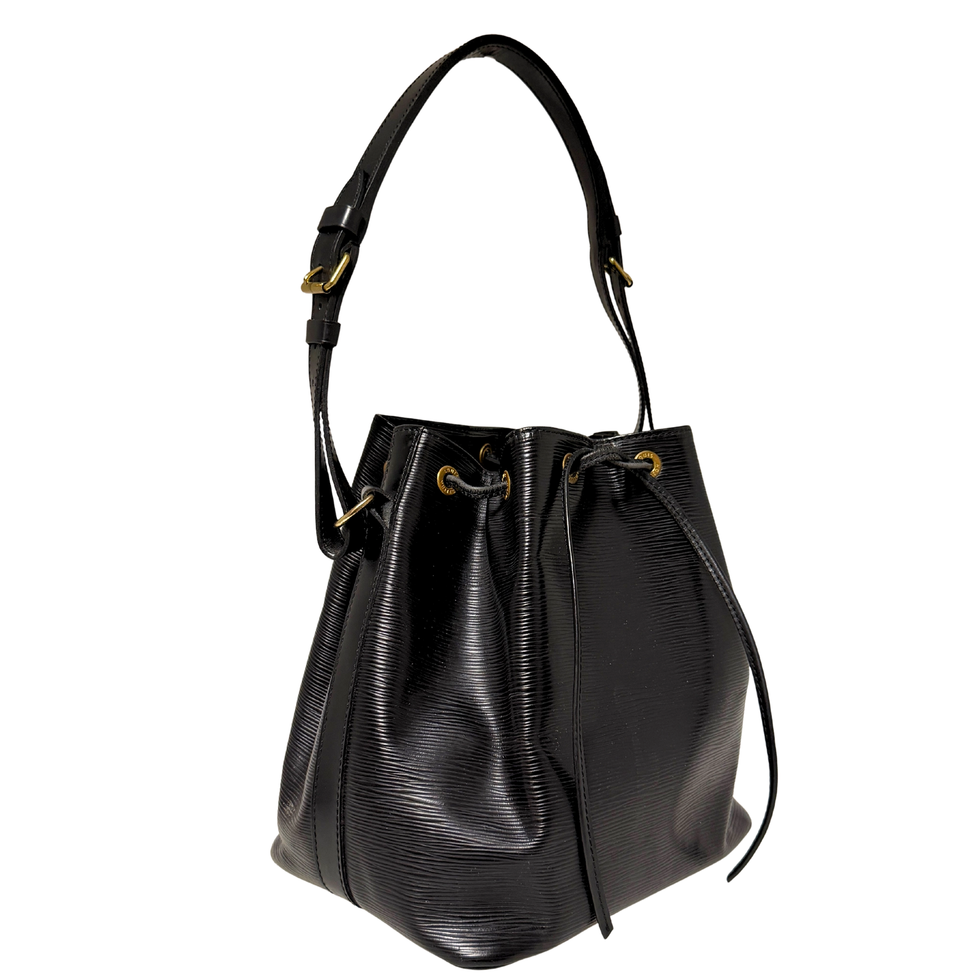 Louis Vuitton Petit Sac Noé Epi Leder Vintage schwarz 1992 / gut Echtheitscheck
