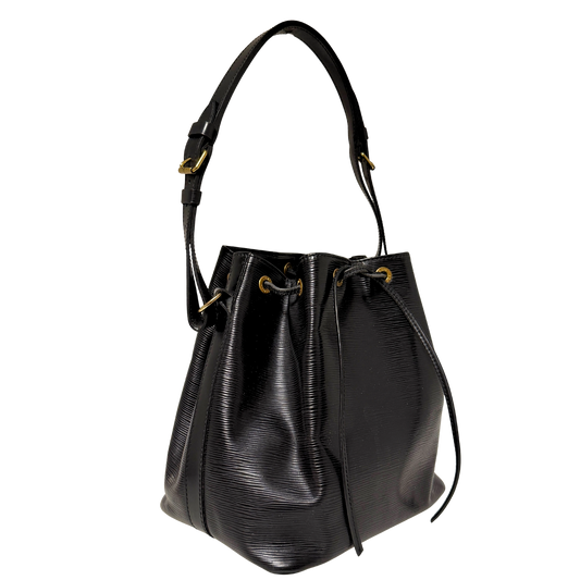 Louis Vuitton Petit Sac Noé Epi Leder Vintage schwarz 1992 / gut Echtheitscheck