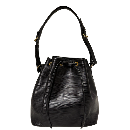 Louis Vuitton Petit Sac Noé Epi Leder Vintage schwarz 1992 / gut Echtheitscheck