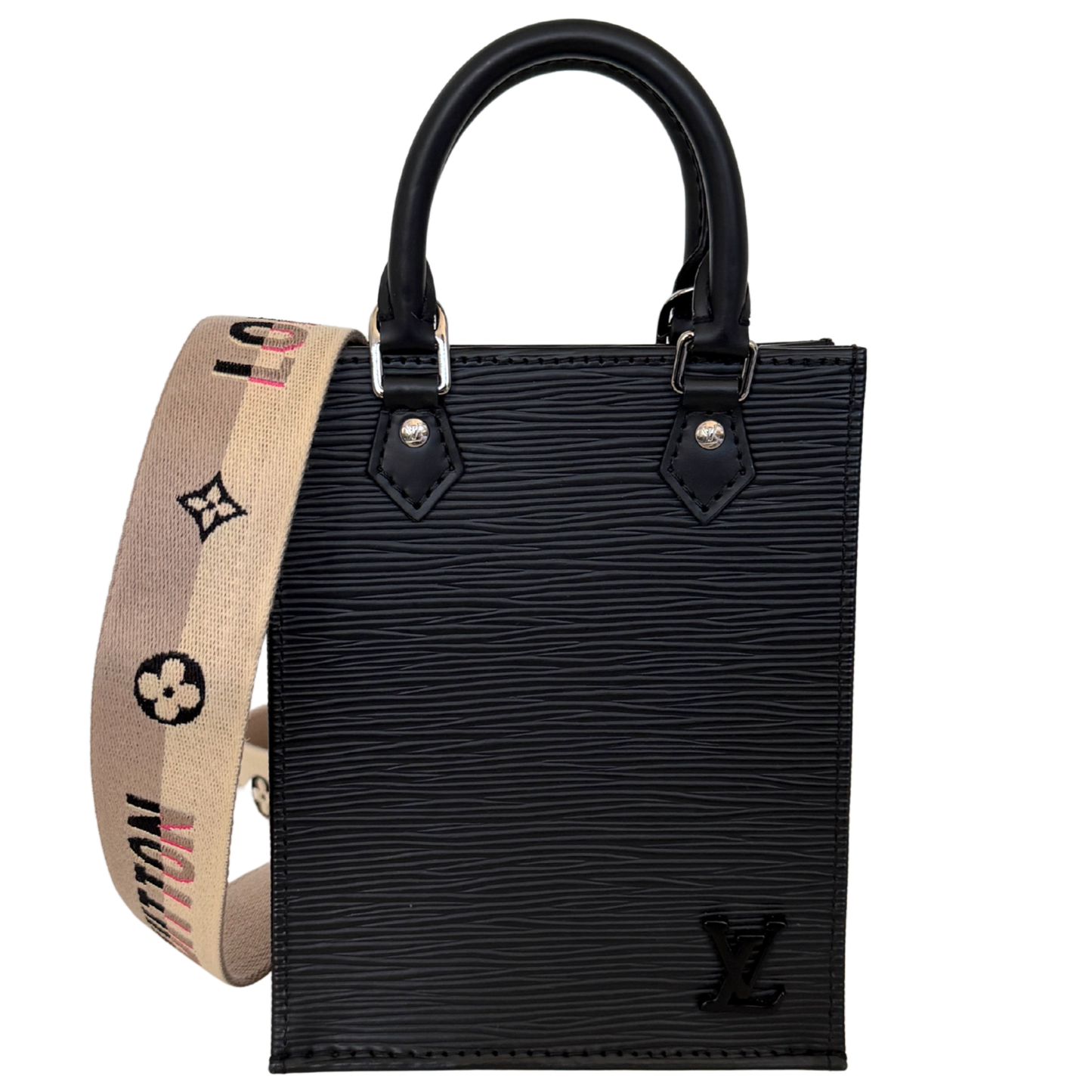 Louis Vuitton Petit Sac Plat Epi Leder schwarz  M81238 Fullset / neuwertig Louis Vuitton