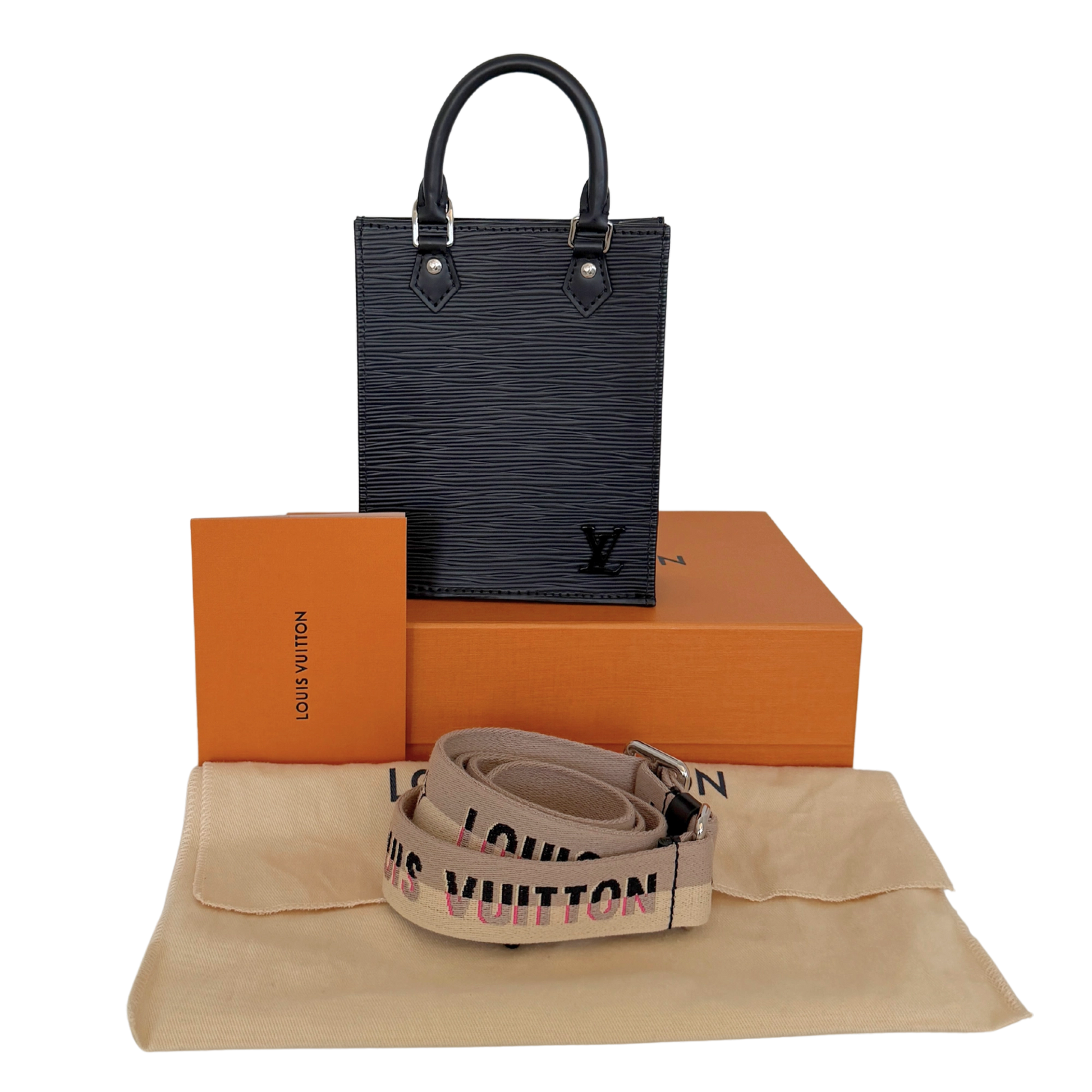 Louis Vuitton Petit Sac Plat Epi Leder schwarz  M81238 Fullset / neuwertig Louis Vuitton