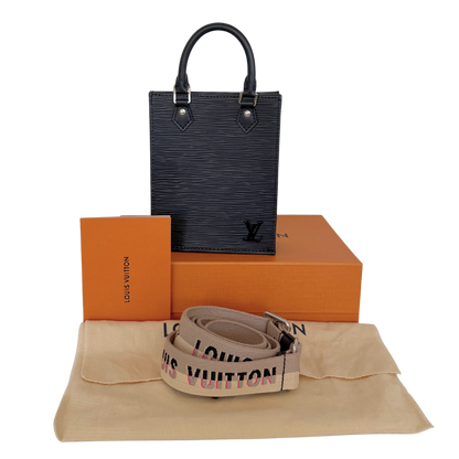 Louis Vuitton Petit Sac Plat Epi Leder schwarz  M81238 Fullset / neuwertig Louis Vuitton