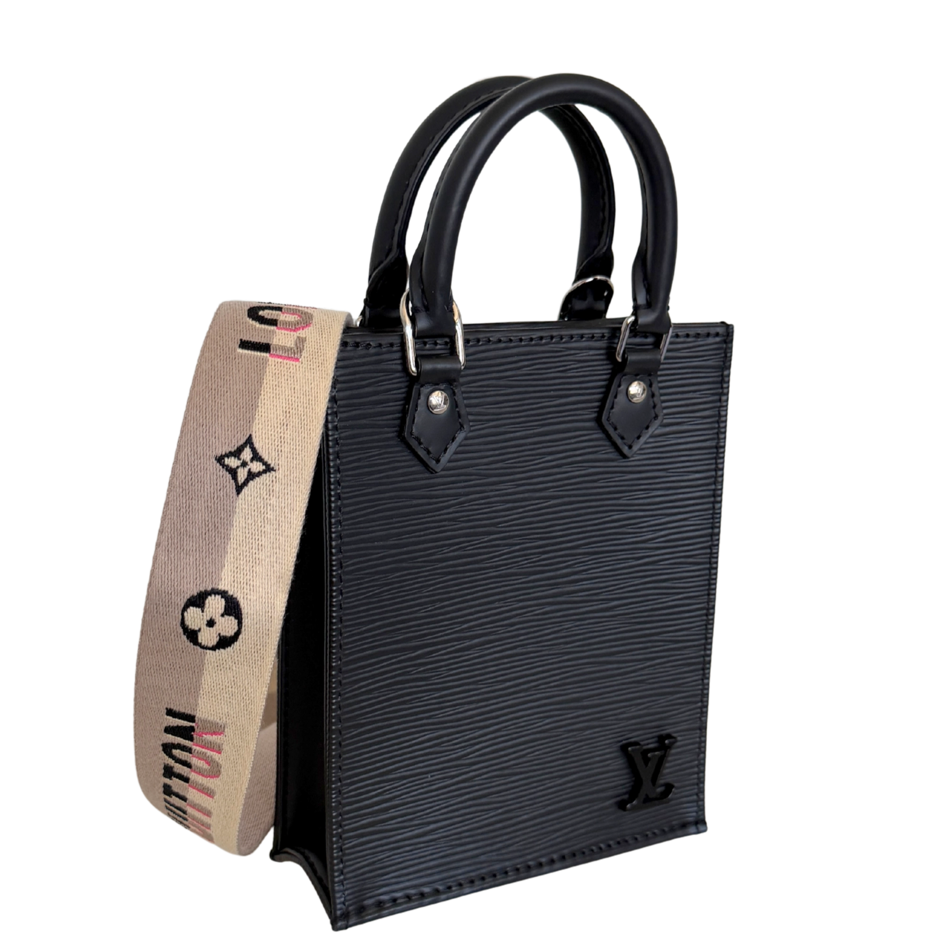 Louis Vuitton Petit Sac Plat Epi Leder schwarz  M81238 Fullset / neuwertig Louis Vuitton