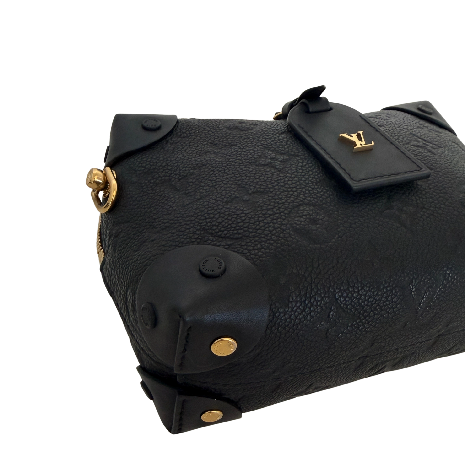 Louis Vuitton Petite Malle Souple Leder M45393 schwarz Fullset / neuwertig Louis Vuitton