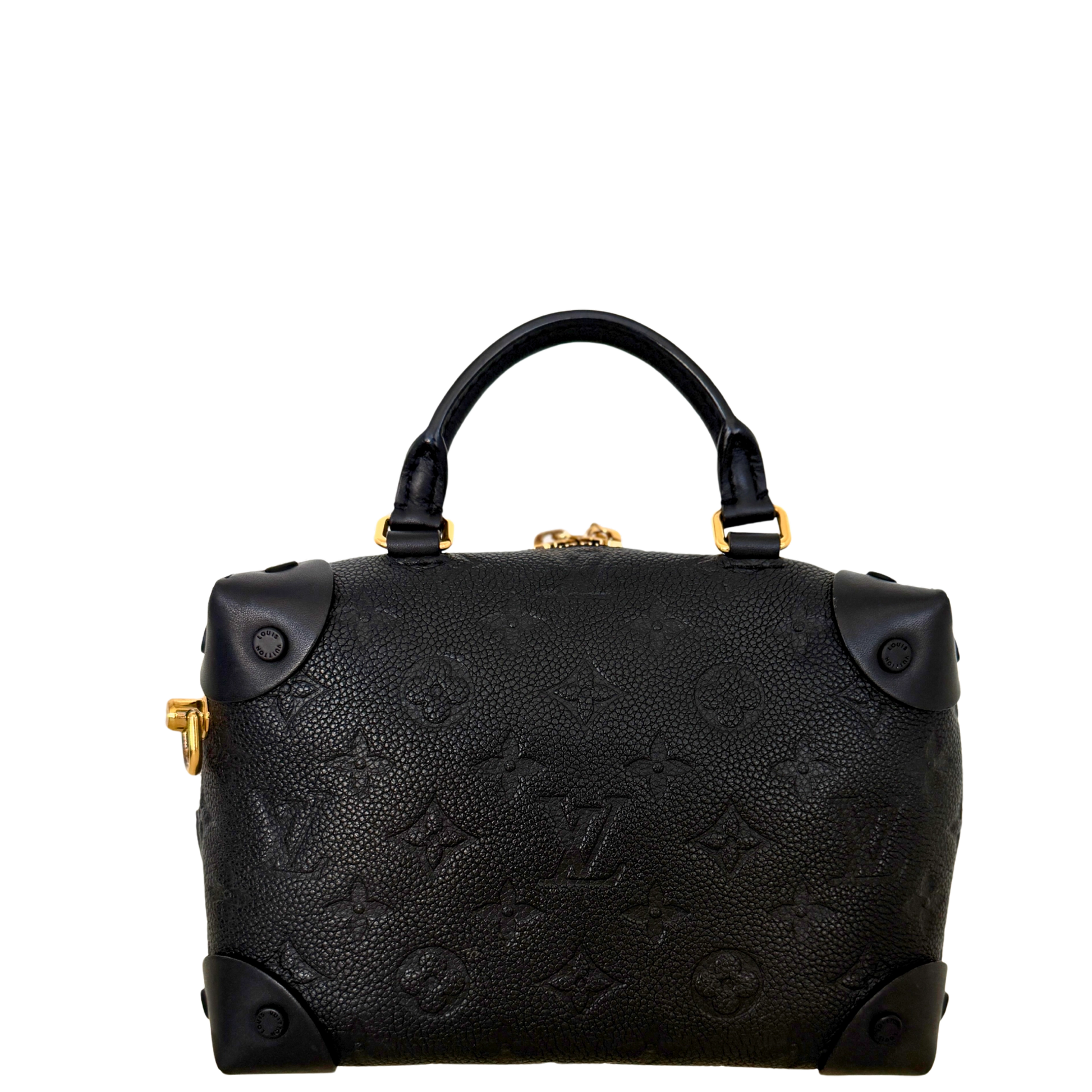 Louis Vuitton Petite Malle Souple Leder M45393 schwarz Fullset / neuwertig Louis Vuitton