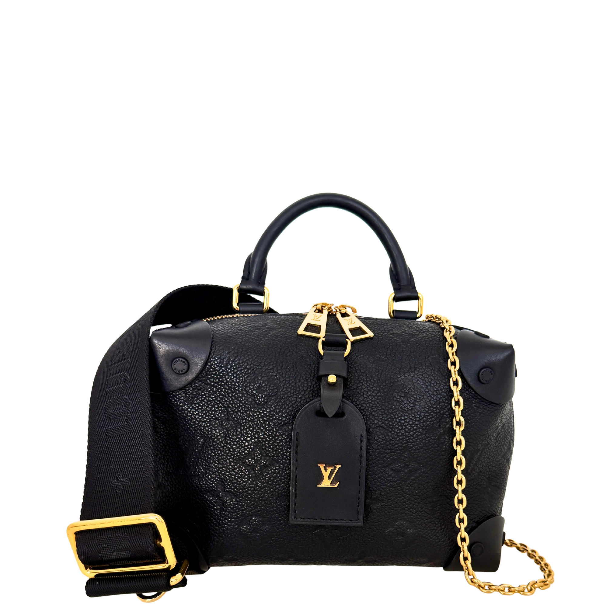 Louis Vuitton Petite Malle Souple Leder M45393 schwarz Fullset / neuwertig Louis Vuitton