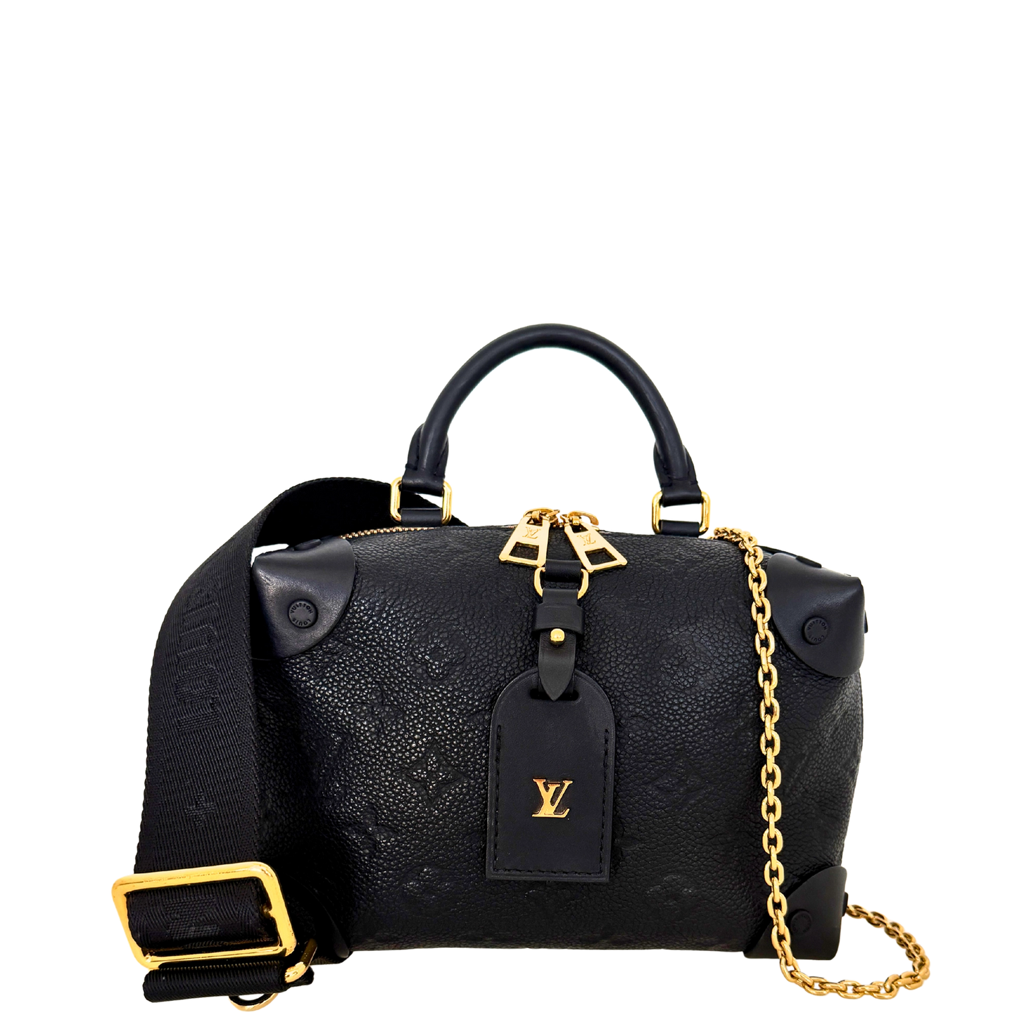 Louis Vuitton Petite Malle Souple Leder M45393 schwarz Fullset / neuwertig Louis Vuitton