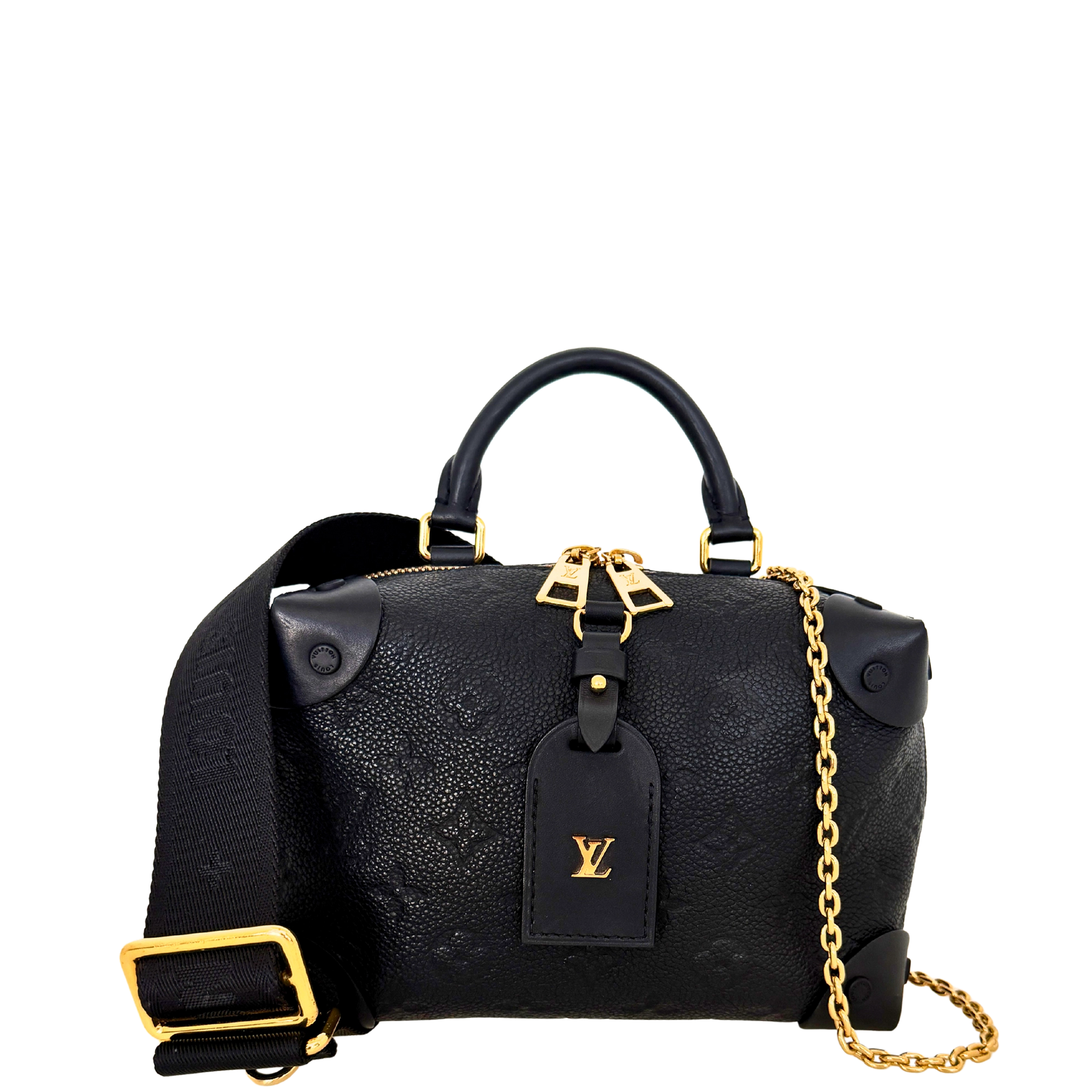 Louis Vuitton Petite Malle Souple Leder M45393 schwarz Fullset / neuwertig Louis Vuitton