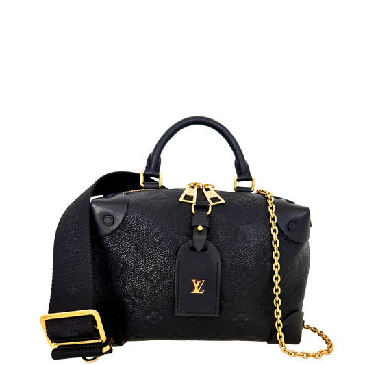 Louis Vuitton Petite Malle Souple Leder M45393 schwarz Fullset / neuwertig Louis Vuitton