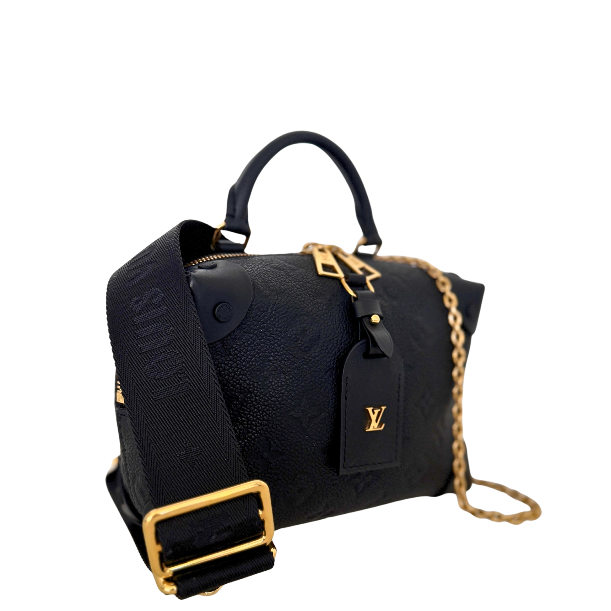 Louis Vuitton Petite Malle Souple Leder M45393 schwarz Fullset / neuwertig Louis Vuitton