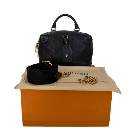 Louis Vuitton Petite Malle Souple Leder M45393 schwarz Fullset / neuwertig Louis Vuitton