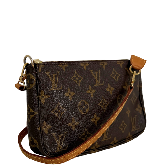 Louis Vuitton Pochette Accessoires Monogram Canvas braun / sehr gut Louis Vuitton