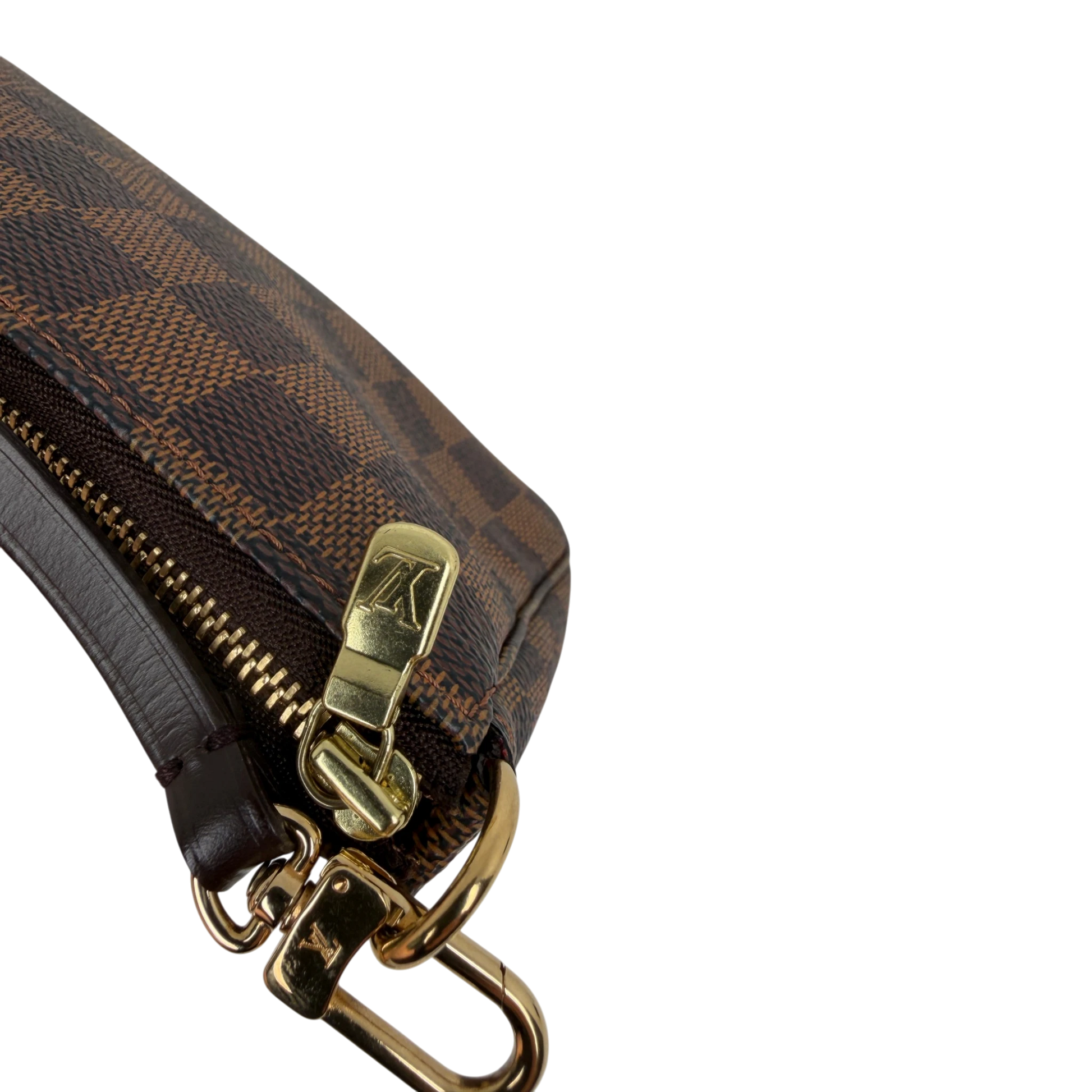 Louis Vuitton Pochette Accessoires Damier Ebène Canvas Braun Gold 2007 Louis Vuitton