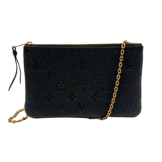 Louis Vuitton Pochette Double Zip M68568 Empreinte Leder schwarz / ungetragen Fullset Louis Vuitton