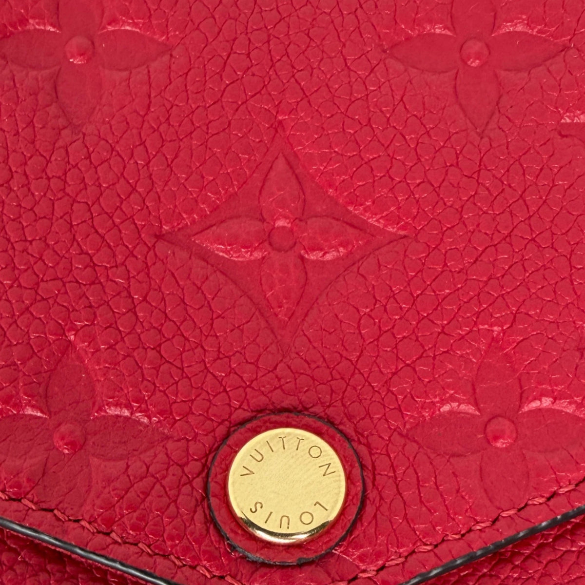 Louis Vuitton Pochette Félicie Monogram Empreinte Scarlet Rot Gold Louis Vuitton