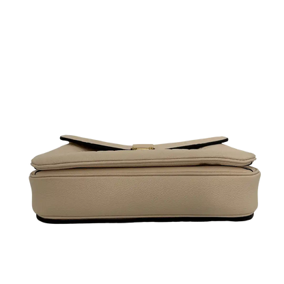 Louis Vuitton Pochette Métis Empreinte Leder Creme neuwertig / Fullset Louis Vuitton