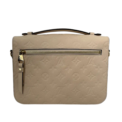 Louis Vuitton Pochette Métis Empreinte Leder Creme neuwertig / Fullset Louis Vuitton