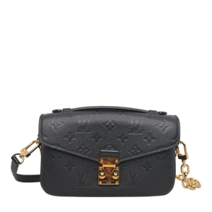 Louis Vuitton Pochette Métis East West Empreinte Leder schwarz / sehr gut
