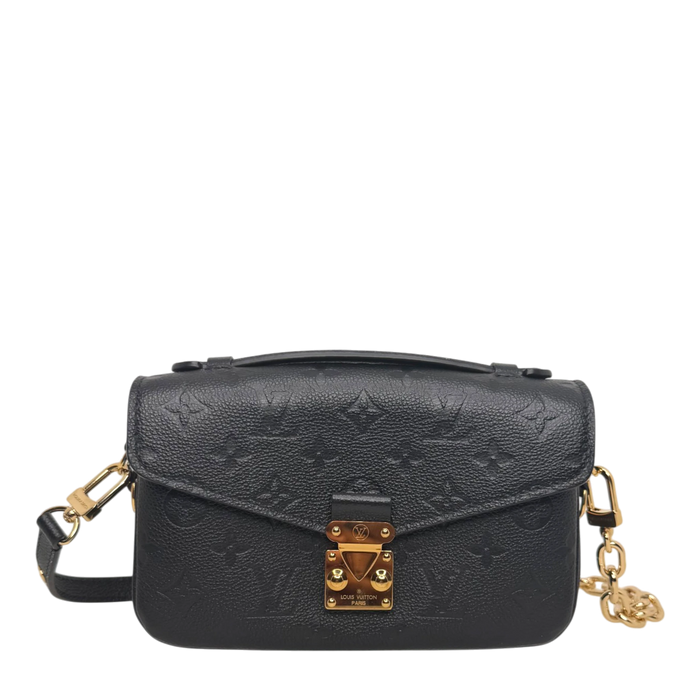 Louis Vuitton Pochette Métis East West Empreinte Leder schwarz / sehr gut Louis Vuitton