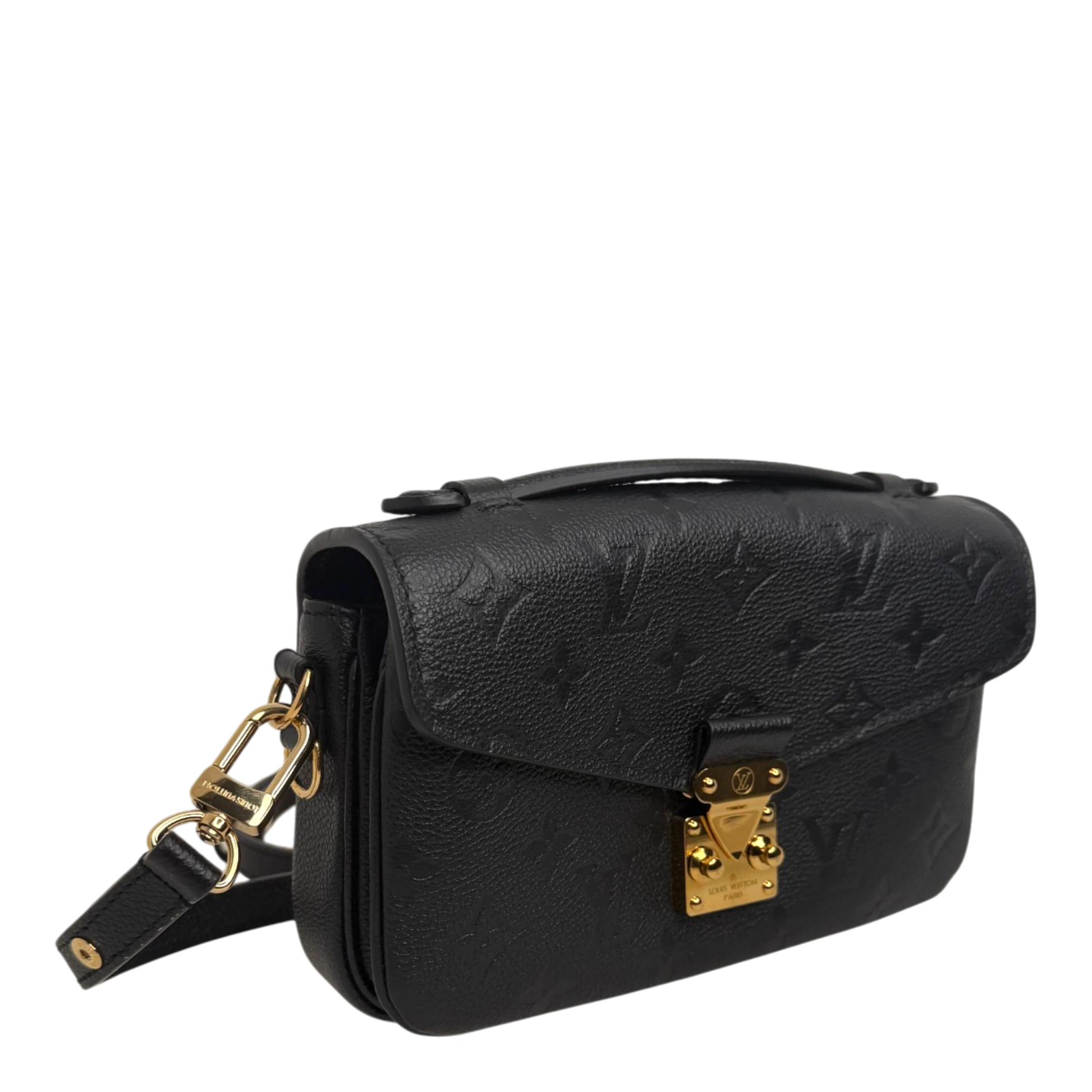 Louis Vuitton Pochette Métis East West Empreinte Leder schwarz / sehr gut Louis Vuitton