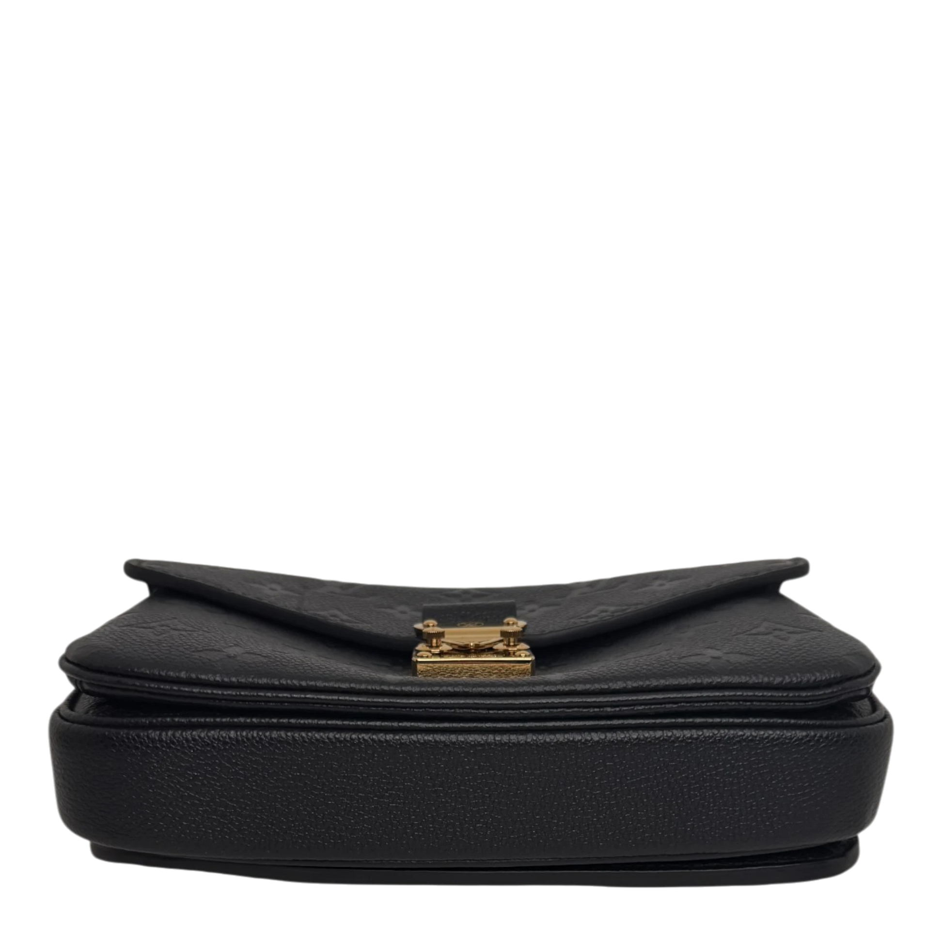 Louis Vuitton Pochette Métis East West Empreinte Leder schwarz / sehr gut Louis Vuitton