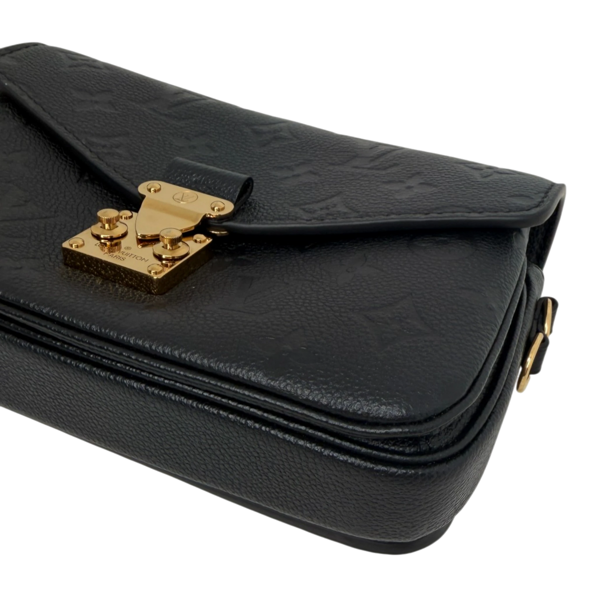 Louis Vuitton Pochette Métis East West Empreinte Leder schwarz / sehr gut Louis Vuitton
