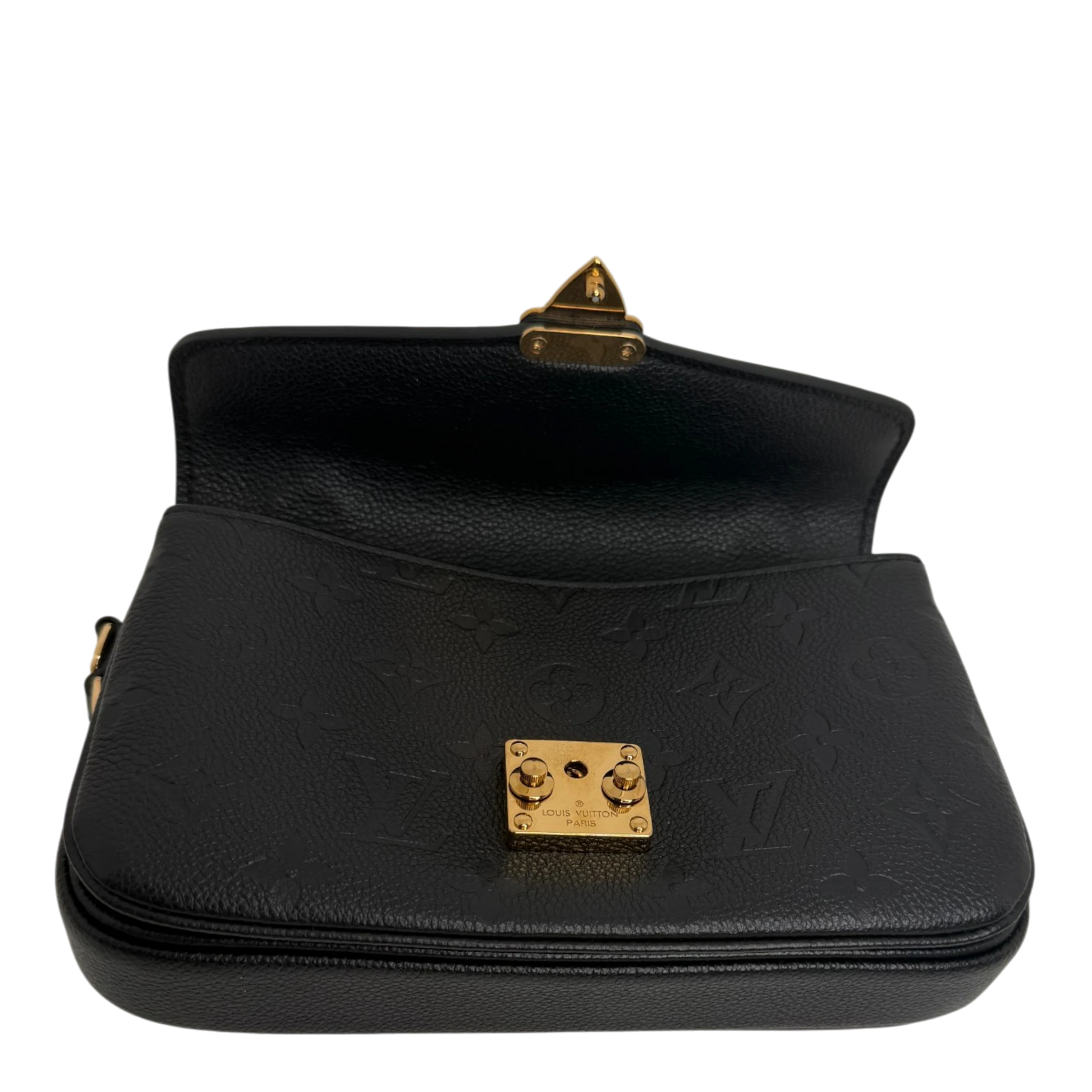 Louis Vuitton Pochette Métis East West Empreinte Leder schwarz / sehr gut Louis Vuitton
