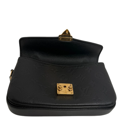 Louis Vuitton Pochette Métis East West Empreinte Leder schwarz / sehr gut Louis Vuitton