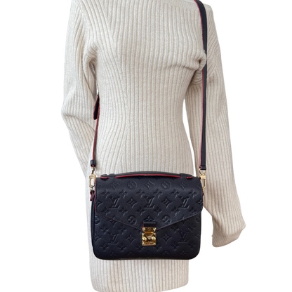 Louis Vuitton Pochette Métis Empreinte Leder M44071 Marineblau Fullset / neuwertig Louis Vuitton