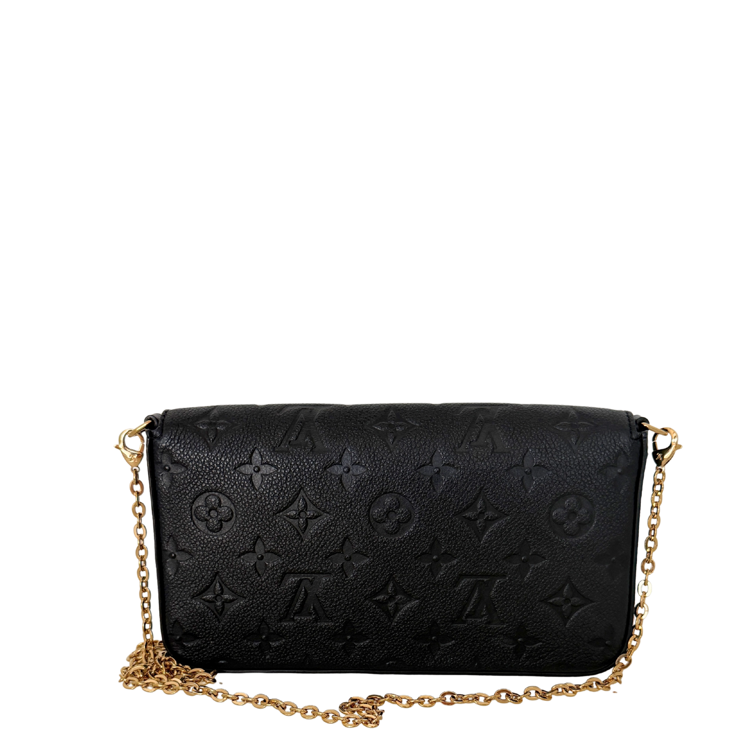 Louis Vuitton Félicie Pochette Empreinte Leder schwarz Fullset / sehr gut Louis Vuitton