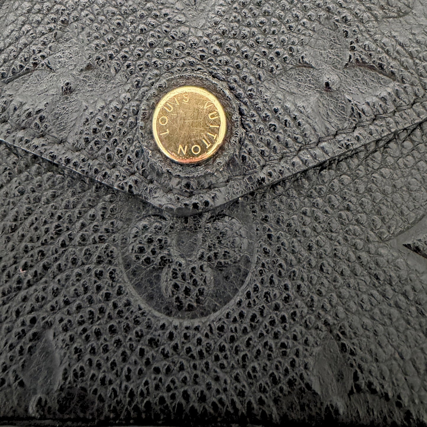 Louis Vuitton Félicie Pochette Empreinte Leder schwarz Fullset / sehr gut Louis Vuitton