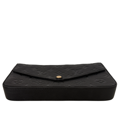 Louis Vuitton Félicie Pochette Empreinte Leder schwarz Fullset / sehr gut Louis Vuitton