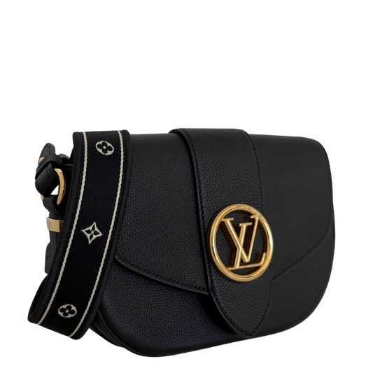 Louis Vuitton Pont 9 Soft MM Leder schwarz M58967 Fullset / neuwertig Louis Vuitton