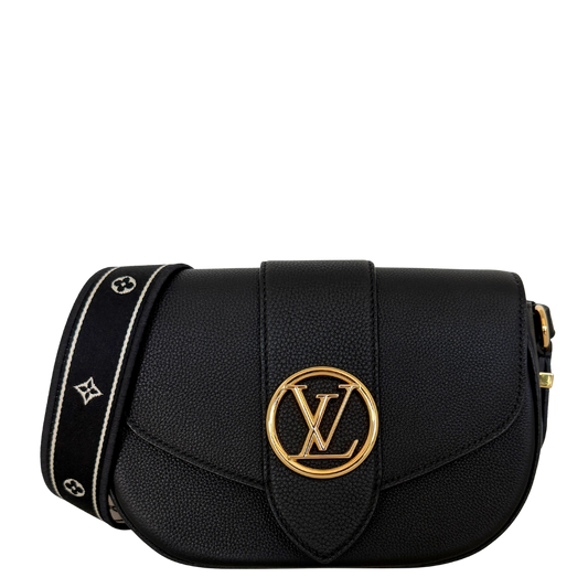 Louis Vuitton Pont 9 Soft MM Leder schwarz M58967 Fullset / neuwertig Louis Vuitton