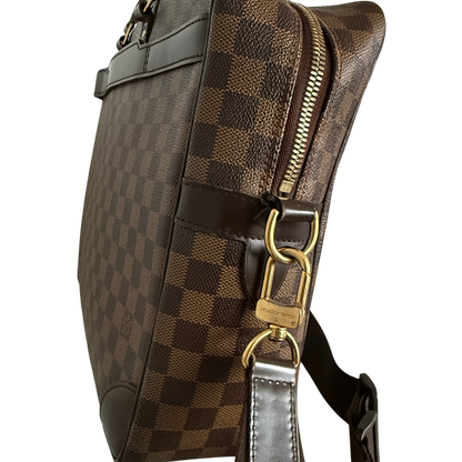 Louis Vuittons Porte Documents Voyage GM Damier Ebene Braun / gut Louis Vuitton
