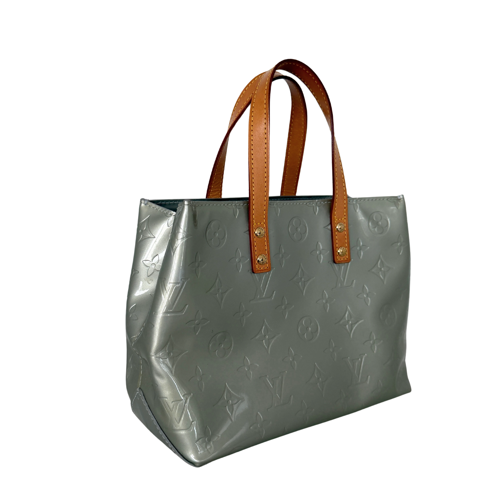 Louis Vuitton Reade PM Handtasche Monogram Vernis silber / sehr gut Louis Vuitton