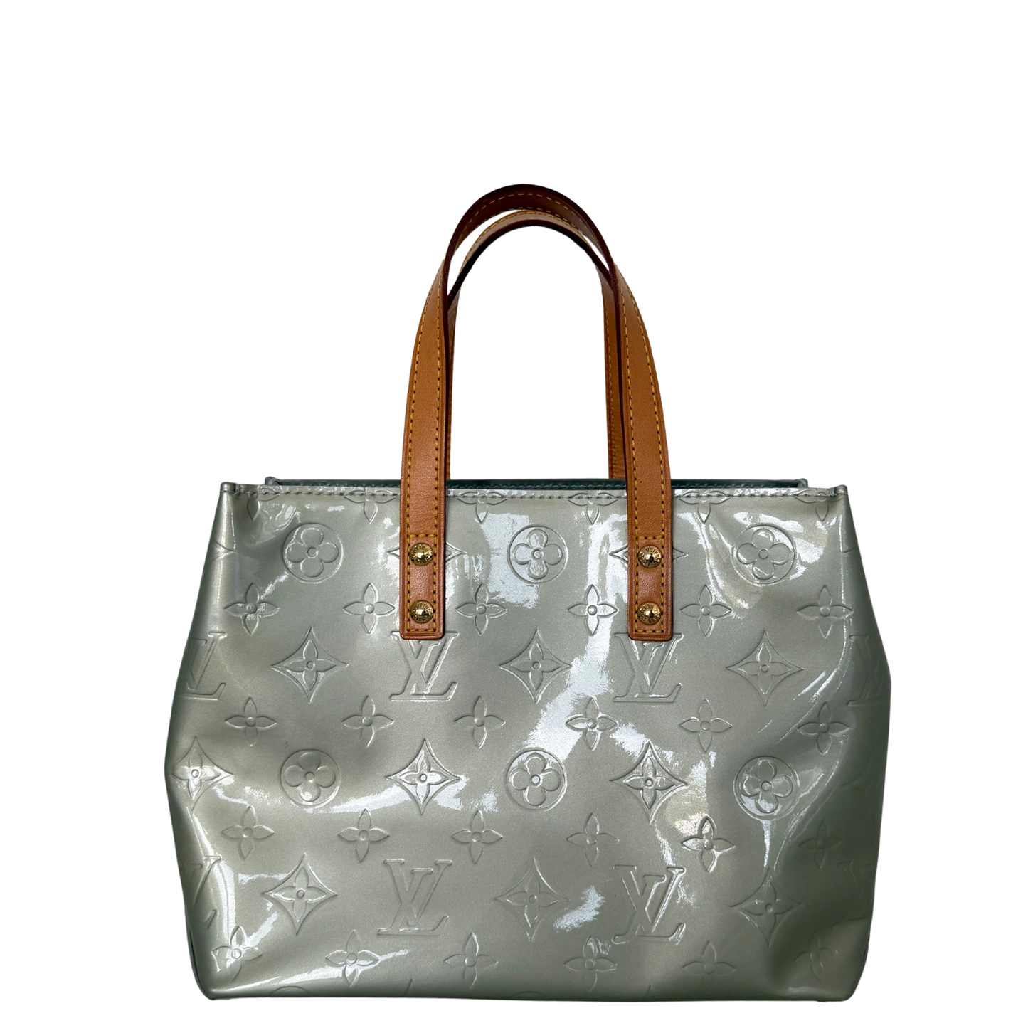 Louis Vuitton Reade PM Handtasche Monogram Vernis silber / sehr gut Louis Vuitton