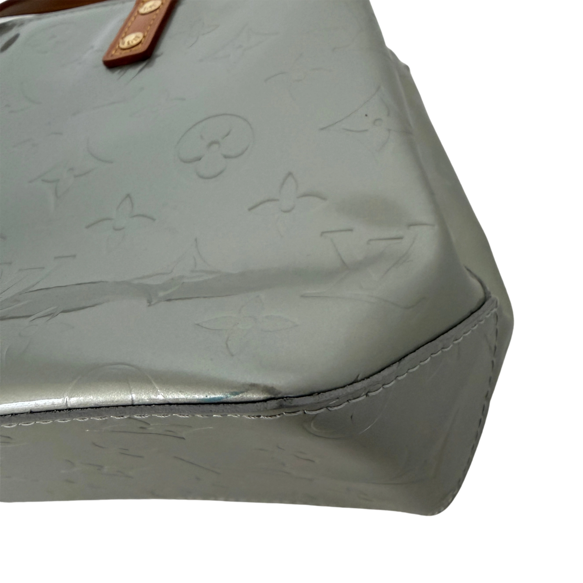 Louis Vuitton Reade PM Handtasche Monogram Vernis silber / sehr gut Louis Vuitton