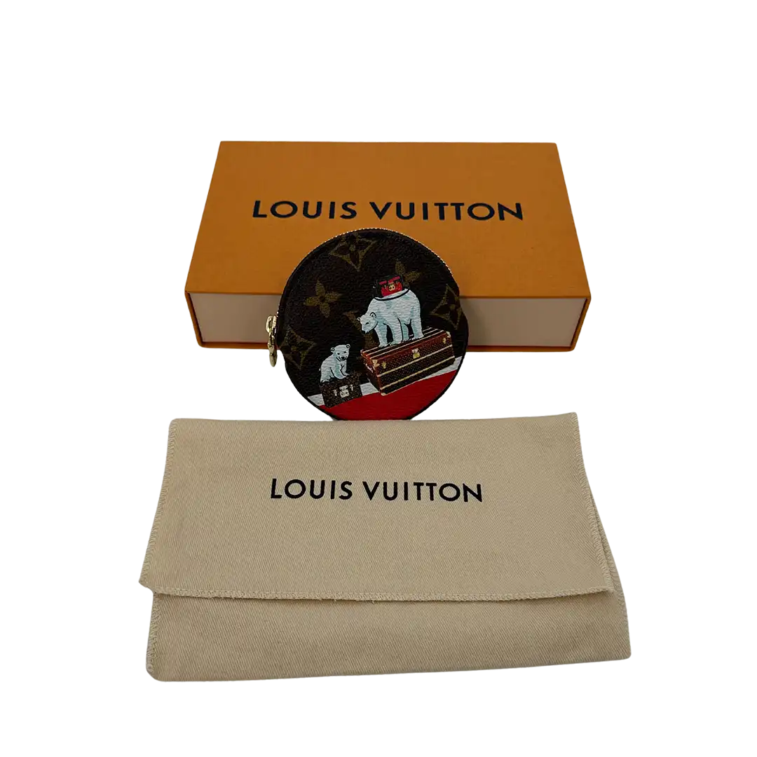 Louis Vuitton runde Geldbörse Eisbären XMAS 2017 M62088 Fullset / neu Louis Vuitton