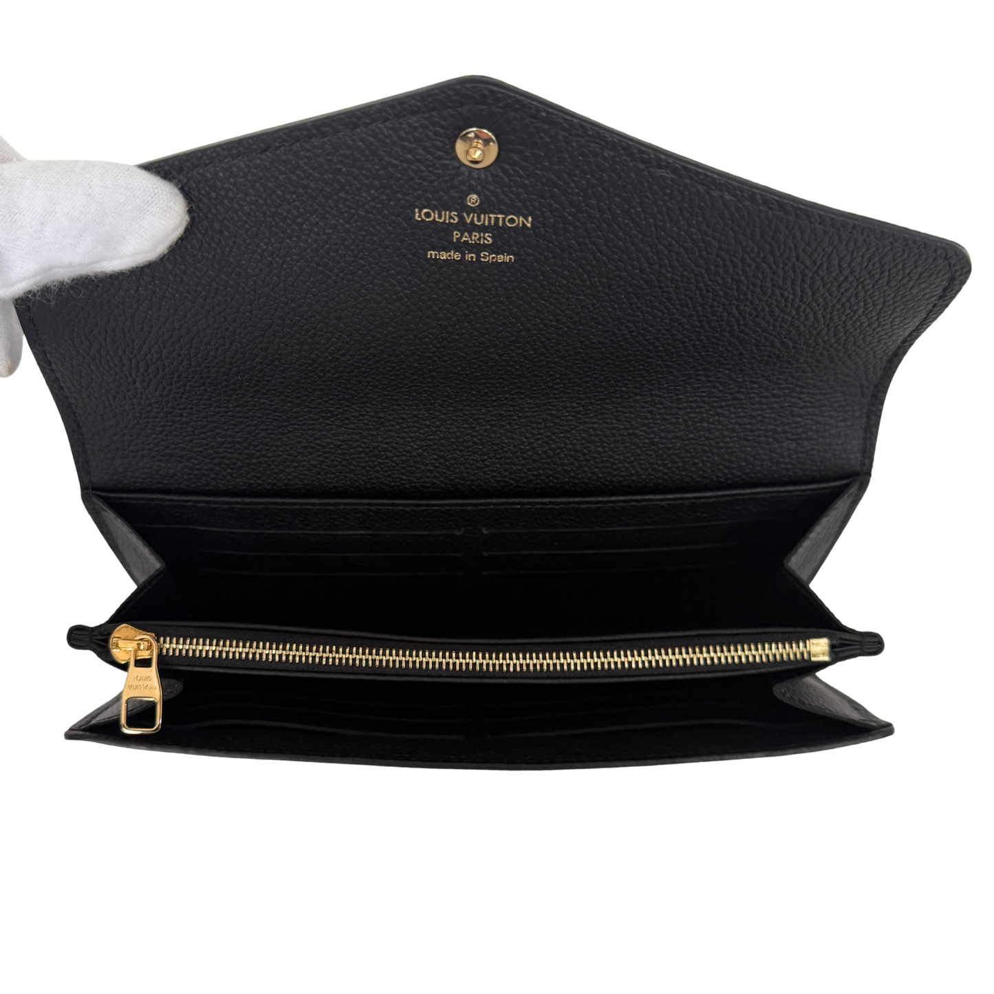 Louis Vuitton Sarah Geldbörse Monogram Empreinte M61182 Schwarz / sehr gut Louis Vuitton