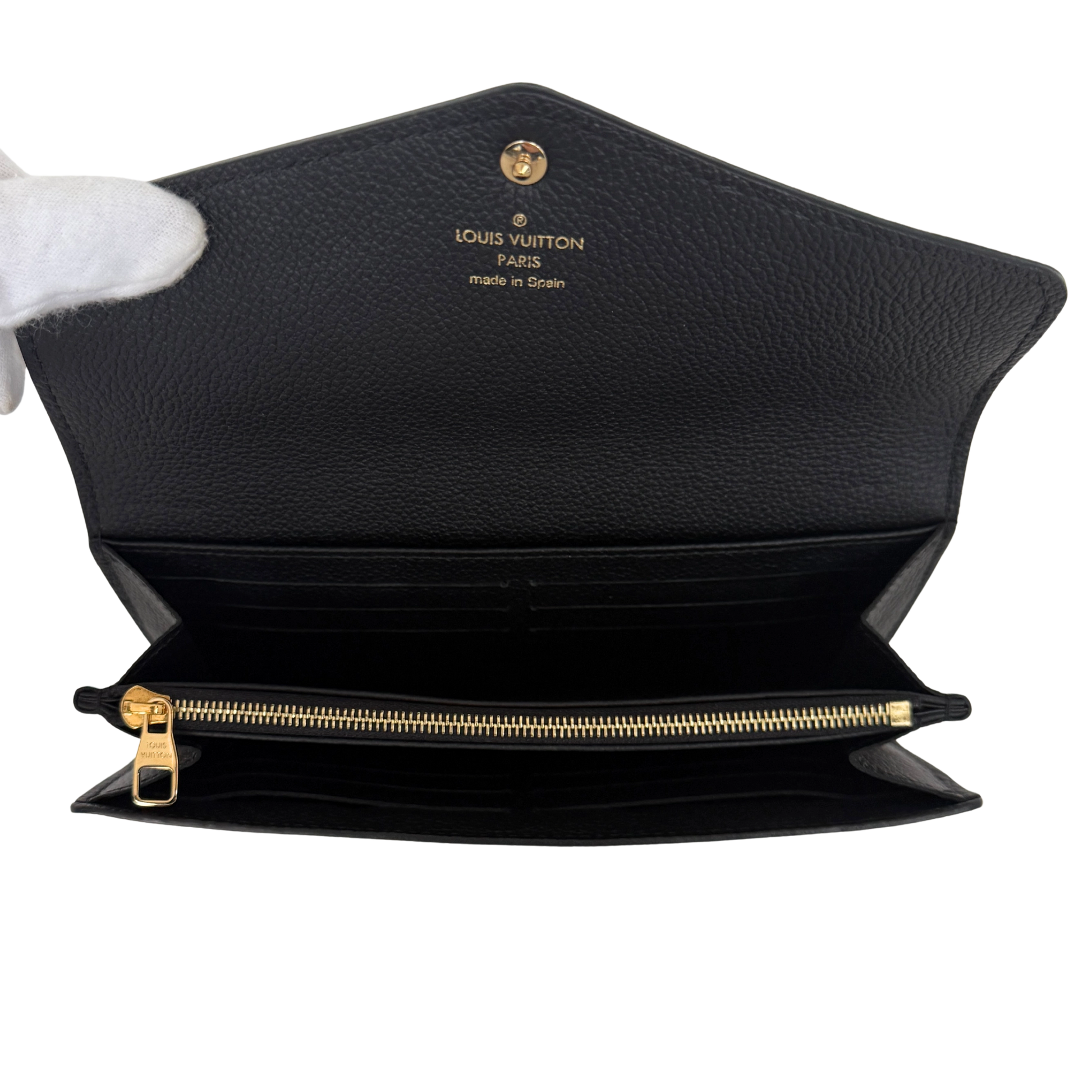 Louis Vuitton Sarah Geldbörse Monogram Empreinte M61182 Schwarz / sehr gut Louis Vuitton
