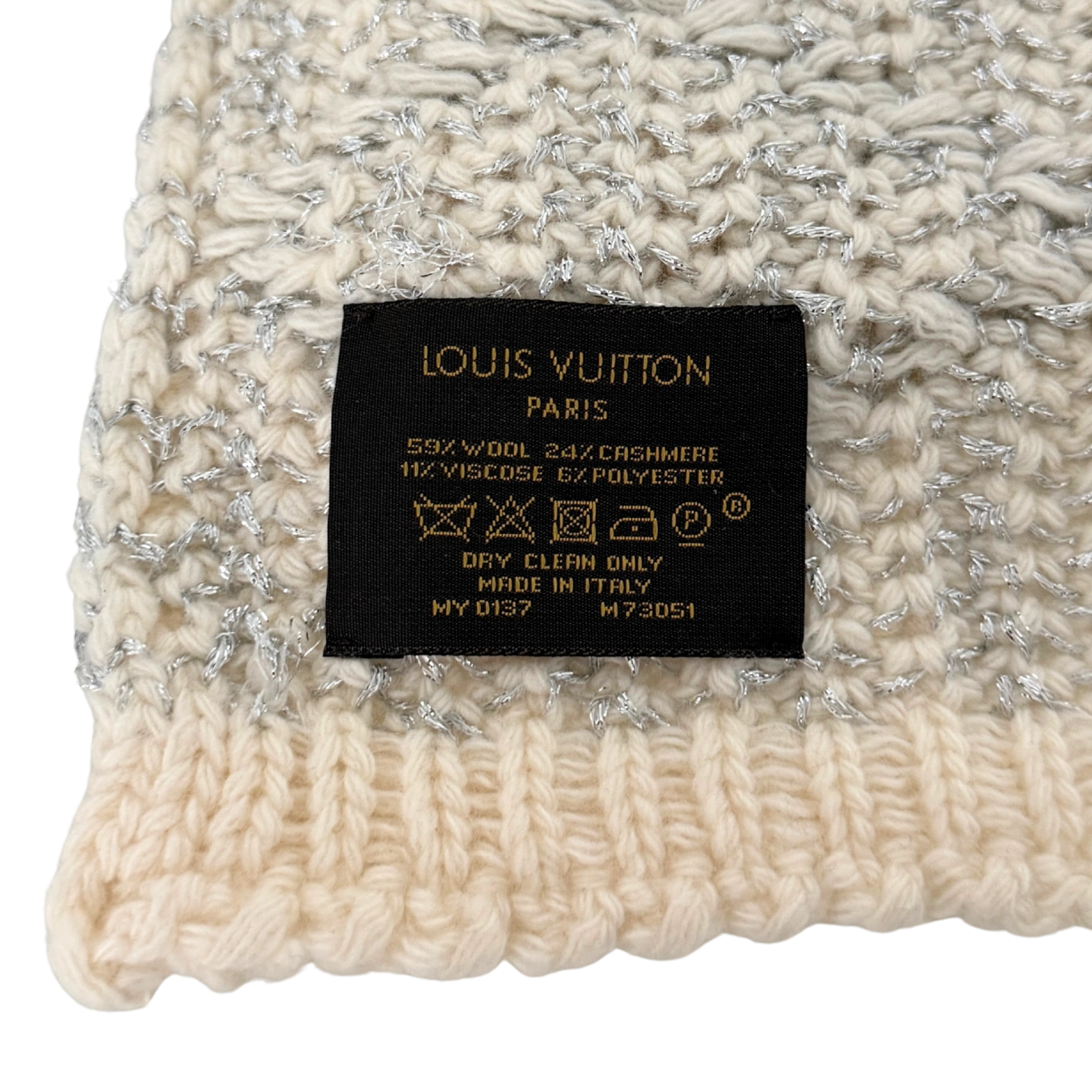 Louis Vuitton Strickschal Creme Beige  / sehr gut Louis Vuitton